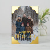 Happy HanukkahとYour Photo 箔シーズンカード (立ち正面)