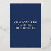 Happy HanukkahとYour Photo 箔シーズンカード (裏面)