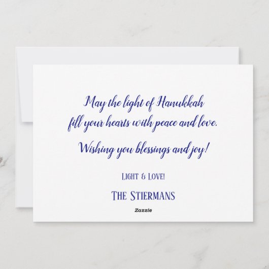 Happy Hanukkahの写真 シーズンカード (裏面)