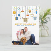 Happy Hanukkahアイコンパーソナライズされた写真 (スタンド正面)