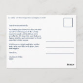 HAPPY HANUKKAHハンドドローカスタムド6フォトホリデー ポストカード (裏面)