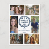 HAPPY HANUKKAHハンドドローカスタムド6フォトホリデー ポストカード (正面)