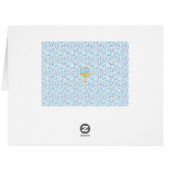 HAPPY HANUKKAHヘブライ語カスタマイズ可能グリーティングカード (裏面横)