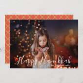 Happy Hanukkah写真パーソナライズされた名 (正面/裏面)