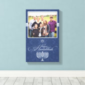 Happy Hanukkah写真[8x12.6インチ] キャンバスプリント (インサイチュ (ウッドフロア))