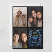 HAPPY HANUKKAH手描きカスタム3 PHOTO Letter シーズンカード (正面)