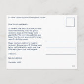 HAPPY HANUKKAH手描きカスタム3 PHOTO Letter シーズンポストカード (裏面)