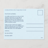 HAPPY HANUKKAH手描きカスタム3 PHOTO Letter シーズンポストカード (裏面)