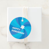 HAPPY HANUKKAH モダン Swirl Star of David カスタムDavid フェイバータグ (インサイチュ)