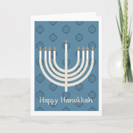 Happy Hanukkah（ユダヤ教）メノラー/Star of David pattern 2 シーズンカード