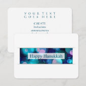 happy hanukkah (《写真》ぼけ味) 招待状 (正面/裏面)
