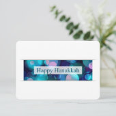 happy hanukkah (《写真》ぼけ味) 招待状 (スタンド正面)