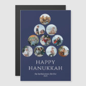 Happy Hanukkah 10フォトマグネットブルー (正面/裏面)