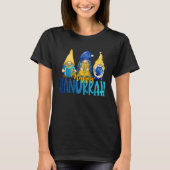 Happy Hanukkah 2022 Gnome Menorah Dreidel Ugly Chr Tシャツ (正面)