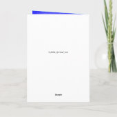 Happy Hanukkah 3枚の写真ブルーホワイト2トーン背景 シーズンカード (裏面)