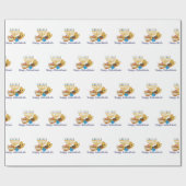 Happy Hanukkah and cute Hanukkah characters ラッピングペーパー (フラット)