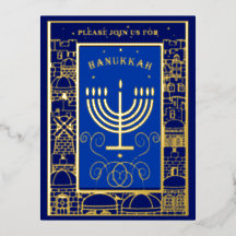 Happy Hanukkah Beautiful Jewish Holiday Menorah