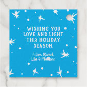 Happy Hanukkah Brush Scriptカスタム名 フェイバータグ (裏面)