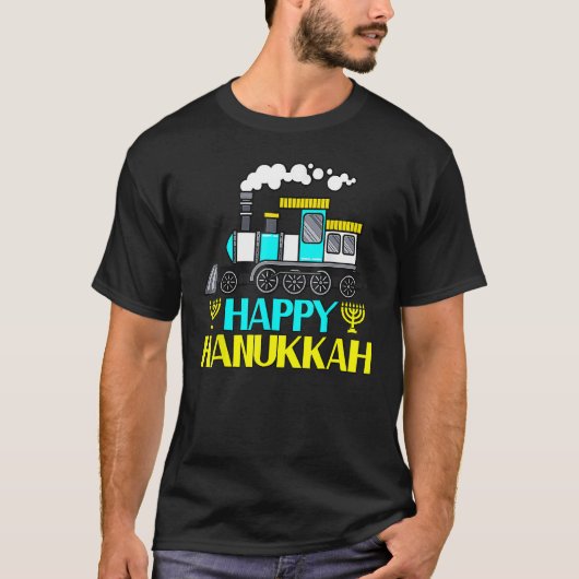 Happy Hanukkah Cool Menorah Chanukah Jewish Holida Tシャツ (正面)