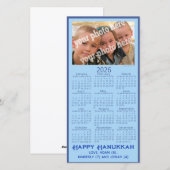 Happy Hanukkah Custom Photo 2026 Calendar Picture シーズンカード (正面/裏面)