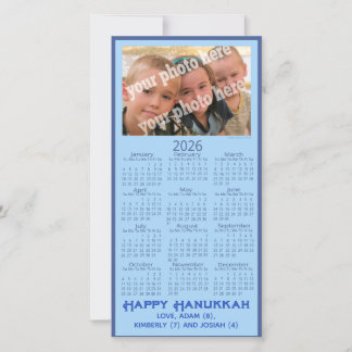 Happy Hanukkah Custom Photo 2026 Calendar Picture シーズンカード
