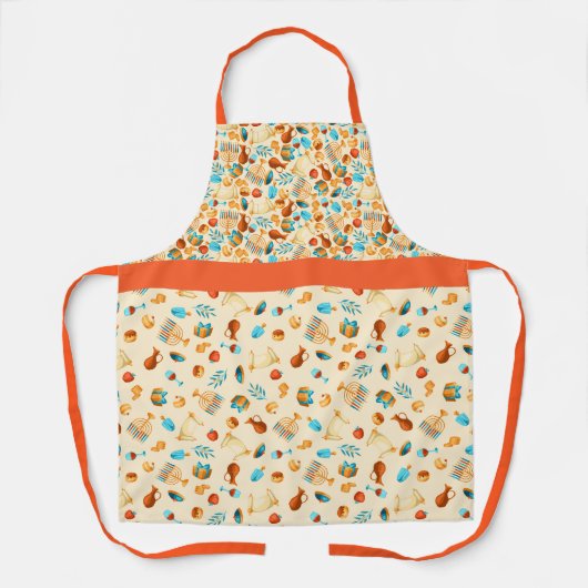 Happy Hanukkah Entertaining エプロン (正面)