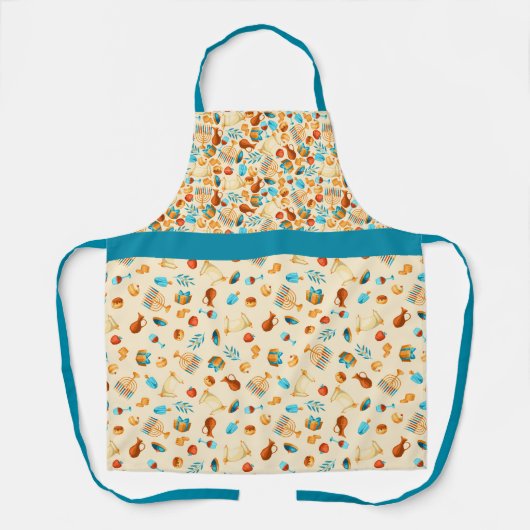 Happy Hanukkah Entertaining エプロン (正面)