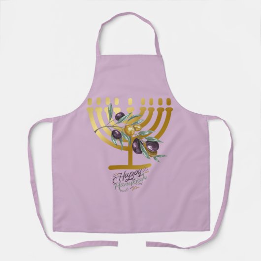 Happy Hanukkah Entertaining エプロン (正面)