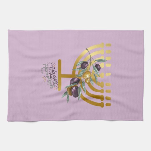 Happy Hanukkah Entertaining キッチンタオル (横)