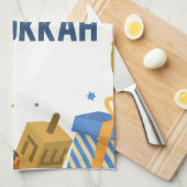 Happy Hanukkah Entertaining キッチンタオル (四つ折り)