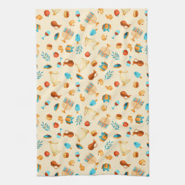 Happy Hanukkah Entertaining キッチンタオル