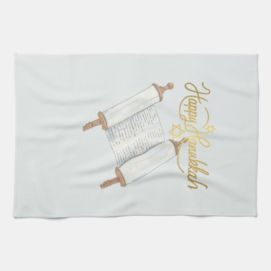 Happy Hanukkah Entertaining キッチンタオル (横)