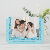 Happy Hanukkah Frame of Light Photo Holiday Card シーズンカード (スタンド正面)