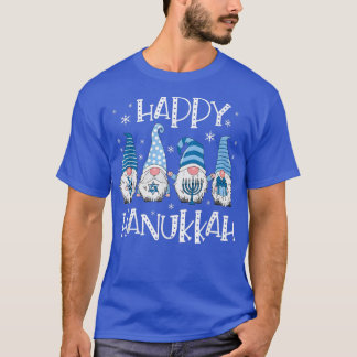 Happy Hanukkah Gnome Funny Family Menorah Dreidel  Tシャツ