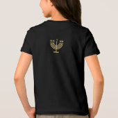 Happy Hanukkah Gold Menorah Jewish Holiday トライブレンドＴシャツ (裏面)