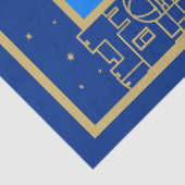 Happy Hanukkah Gold Menorah Jewish Holiday 薄葉紙 (詳細)