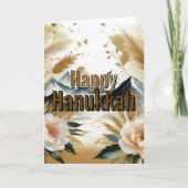 Happy Hanukkah Greeting Card - Modern Simple Cute カード (正面)