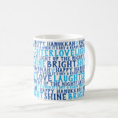 HAPPY HANUKKAH Love Light Laughter Coffee Mug コーヒーマグカップ (正面右)