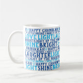 HAPPY HANUKKAH Love Light Laughter Coffee Mug コーヒーマグカップ (左)