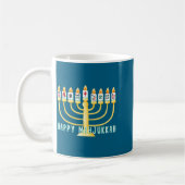 Happy Hanukkah Mahjong Menorah Mahjukkah Chanukkah コーヒーマグカップ (左)