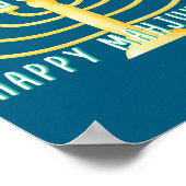 Happy Hanukkah Mahjong Menorah Mahjukkah Chanukkah ポスター (角)