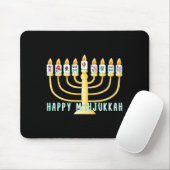 Happy Hanukkah Mahjong Menorah Mahjukkah Chanukkah マウスパッド (マウス)
