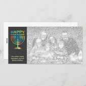 Happy Hanukkah Manorahパーソナライズされたフォトカード シーズンカード (正面/裏面)