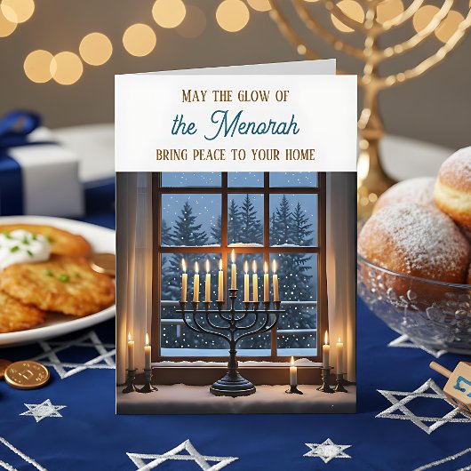 Happy Hanukkah | May the Glow of the Menorah  カード