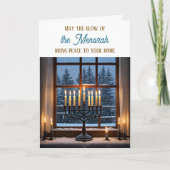 Happy Hanukkah | May the Glow of the Menorah  カード (正面)