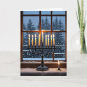 Happy Hanukkah Menorah | Eight Nights of Peace  カード (正面)