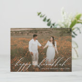 Happy Hanukkah Menorah Hanukkiah Photo シーズンカード (スタンド正面)