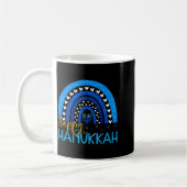 Happy Hanukkah Menorah Rainbow Jewish Gift Women K コーヒーマグカップ (左)