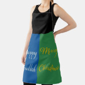 Happy Hanukkah Merry Christmas Dual Holiday エプロン (インサイチュ)