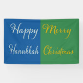 Happy Hanukkah Merry Christmas Dual Holiday 横断幕 (横)